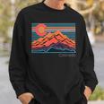 Vintage Colorado Mountain Landscape And Flag Graphic Sweatshirt Gifts for Him