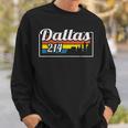 Vintage Dallas Skyline 214 State Of Texas Retro Sweatshirt Gifts for Him