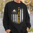 Vintage Flag American Us Navy Seabee Logo Eagle Dad Sweatshirt Gifts for Him