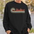 Vintage Leicester Sunset Cityscape Retro Skyline Sweatshirt Gifts for Him