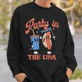 Vintage Party In Usa The 4Th Of July Hot Dog Sweatshirt Gifts for Him