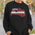 Vintage Patriotic Letts Latvians Pride Latvia Flag Sweatshirt Gifts for Him
