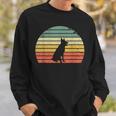 Vintage Retro German Shepherd Sunset Colorful Sweatshirt Gifts for Him