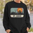 Vintage St Louis Missouri Downtown Skyline Retro 70S Sweatshirt Gifts for Him