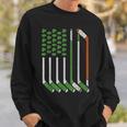 Vintage St Patrick Day Ice Hockey American Flag Saint Pattys Sweatshirt Gifts for Him