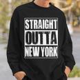 Vintage Straight Outta New York City Sweatshirt Gifts for Him