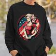 Vintage Tattoo Pin-Up Flag Rebellious Playful American Sweatshirt Gifts for Him
