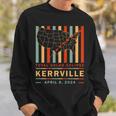 Vintage Total Solar Eclipse 2024 Kerrville Sweatshirt Gifts for Him