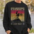 Vintage Never Underestimate An Old Man With A Dirt Bike Sweatshirt Gifts for Him