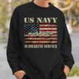 Vintage Us Navy Submarine Service American Flag Sweatshirt Gifts for Him