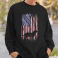 Vintage Usa Flag Love Labrador Retriever Dog Lab Silhouette Sweatshirt Gifts for Him