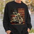 Vintage Usa Flag Motorcycle Retro Biker Mens Sweatshirt Gifts for Him
