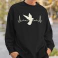 Vogel Taube Herzfrequenz Heart Rhythm Sweatshirt Geschenke für Ihn