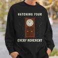 Watch Collector Watchmaker And Horologist Grandfather Clock Sweatshirt Gifts for Him