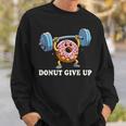 Weightlifting Fitness Workout Gym Donut Lover Sweatshirt Gifts for Him