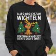 Weihnachts-Wichtel Schwarz Sweatshirt, Lustiges Motiv für Feiern Geschenke für Ihn