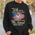 Wife Of Navy Veteran Sweatshirt Gifts for Him