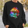 Wild Animal Wildlife Canada Forest Elk Colorful Moose Sweatshirt Gifts for Him