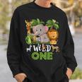 Wild One Birthday 1St Safari Jungle Family Sweatshirt Gifts for Him