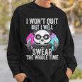I Won't Quit But I'll Swear The Whole Time Gym Quote Sweatshirt Gifts for Him