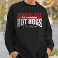 Works Out But Clearly Loves Hot Dogs & Ice Cream Hilarious Sweatshirt Gifts for Him