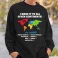 World Traveler Seven Continents 7 Continents Club White Sweatshirt Gifts for Him