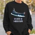 World War 2 United States Navy Uss Missouri Battleship Sweatshirt Gifts for Him