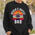 World's Dopest Dad For Father's Day Retro Sunset Weed Men Sweatshirt Gifts for Him