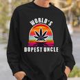 World's Dopest Uncle For Father's Day Retro Sunset Weed Men Sweatshirt Gifts for Him