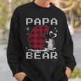 Xmas Papa Bear Pyjama Rot Büffel Plaid Eisbär Weihnachten Sweatshirt Geschenke für Ihn