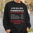 Zimmermann Stundeloohn Happy Hours Sweatshirt Geschenke für Ihn