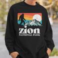 Zion National Park Utah Bigfoot Mountains Sweatshirt Gifts for Him