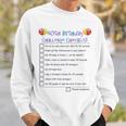 40Th Birthday Checklist Fortieth Dares Challenge Sweatshirt Gifts for Him