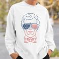 Abe Line Drawing Usa 4Th Of July President Abraham Lincoln Sweatshirt Gifts for Him