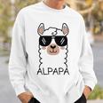 Alpapa Alpaka Lama Liebhaberatertag Tiere Papa Sweatshirt Geschenke für Ihn