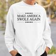 Make America Swole Again Bodybuilder Sweatshirt Gifts for Him