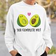 Avocado You Complete Me Vegan Partner Look Avocado Sweatshirt Geschenke für Ihn