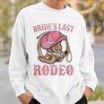 Bride's Last Rodeo Cowgirl Hat Bachelorette Party Wedding Sweatshirt Gifts for Him