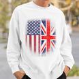 British American Flag Great Britain Union Jack Uk Sweatshirt Gifts for Him