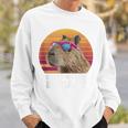 Capybara Don't Worry Be Capy Retro Vintage Capybara Sweatshirt Gifts for Him