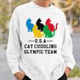 Cat Cuddling Olympic Team Sweatshirt Gifts for Him
