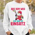 Children's Aus Dem Weg Bin Im Einsatz Fire Engine Unicorn Fire Brigade Sweatshirt Geschenke für Ihn