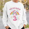 Children's Ich Bin Schon 3 Unicorn White Sweatshirt Geschenke für Ihn