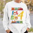 Children's Junge Geburtstag 4 Jahre Zug Railway Four Birthday Sweatshirt Geschenke für Ihn