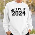 Class Of 2024 High School Senior Graduation Cap Varsity Sweatshirt Gifts for Him