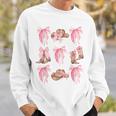 Coquette Pink Bow Cowboy Boots Hat Western Country Cowgirl Sweatshirt Gifts for Him