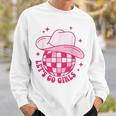 Cowboy Hat Disco Ball Let's Go Girls Western Cowgirls Sweatshirt Gifts for Him