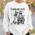 Cowboys And Angels Retro Cowgirl Sweatshirt Gifts for Him