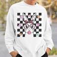Cute Bunny With Leopard Bandana Glasses Bubblegum Easter Day Sweatshirt Gifts for Him