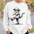 Cute Cat With Cowboy Hat & Boots Cowgirl Western Country Sweatshirt Gifts for Him